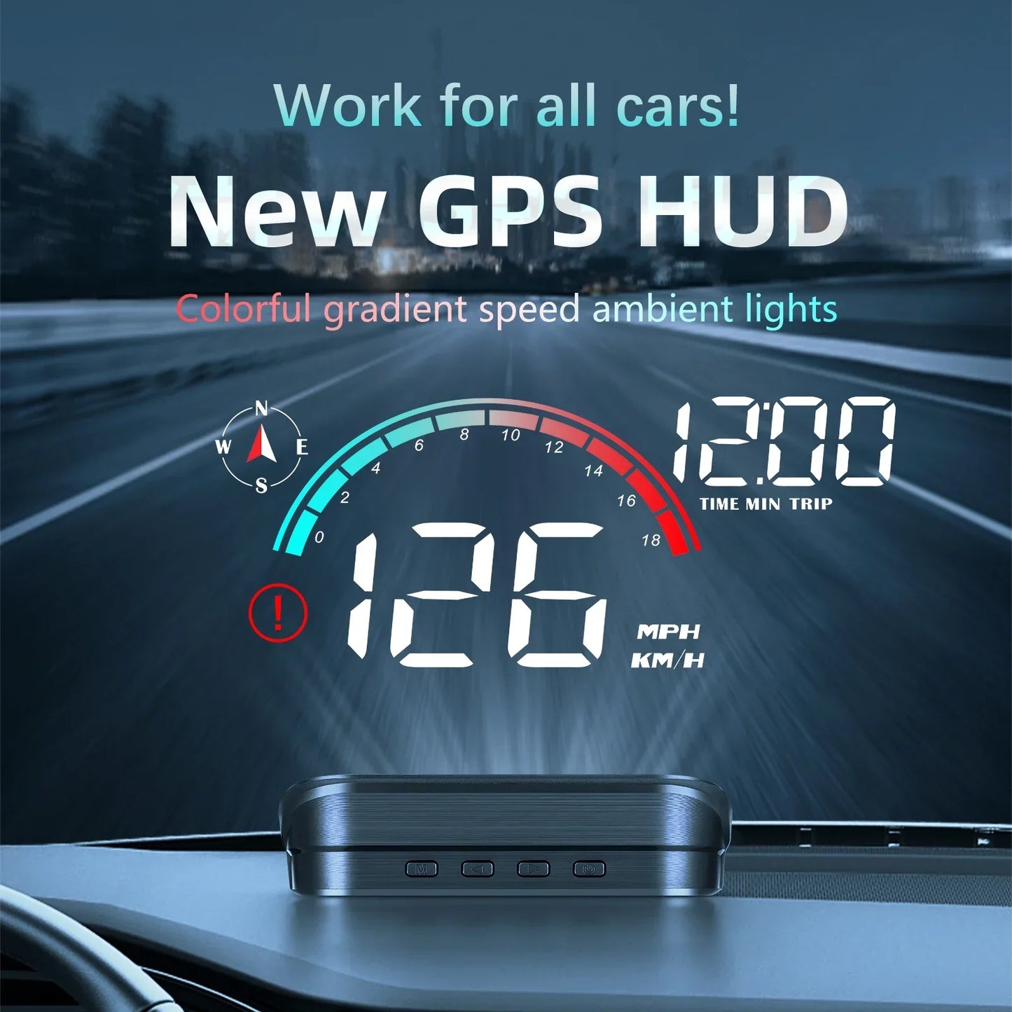 AD M22 GPS HUD Universal Digital Speedometer Display Black