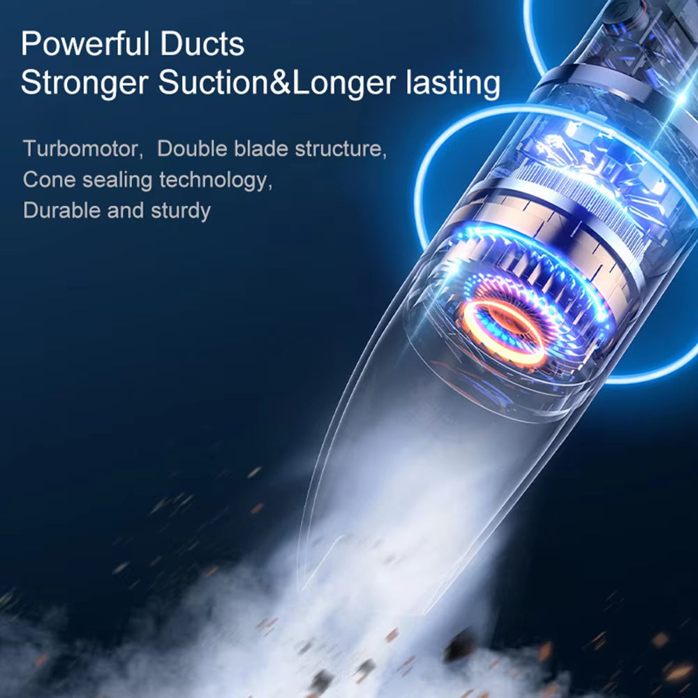 Car Vacuum Cleaner Wireless 95000PA Strong Suction Vacuum Cleaner Portable Handheld Vacuum Cleaner Blower 2In1 for Car Home