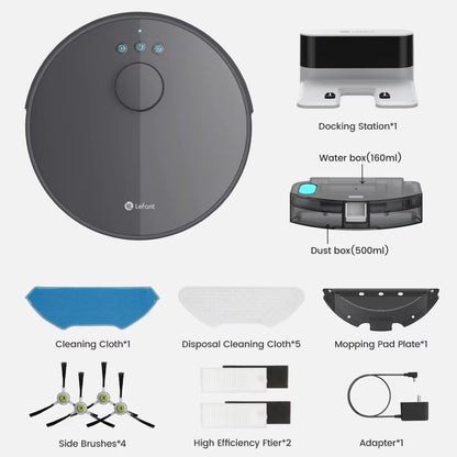 M1 LDS Robot Vacuum Cleaner with Multi Plane Mapping, 4000Pa Suction,Schedule, App/Alexa Control, for Pet Hair