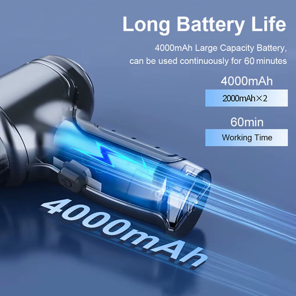 Car Vacuum Cleaner Wireless 95000PA Strong Suction Vacuum Cleaner Portable Handheld Vacuum Cleaner Blower 2In1 for Car Home