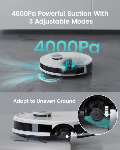 M1 LDS Robot Vacuum Cleaner with Multi Plane Mapping, 4000Pa Suction,Schedule, App/Alexa Control, for Pet Hair