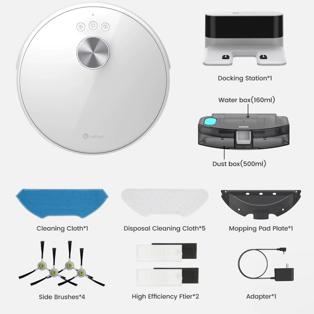 M1 LDS Robot Vacuum Cleaner with Multi Plane Mapping, 4000Pa Suction,Schedule, App/Alexa Control, for Pet Hair